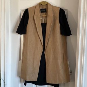 Linen sleeveless blazer/vest